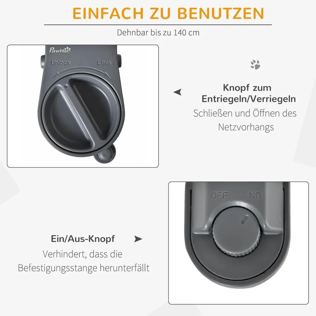 Treppenschutzgitter Ausziehbar 0-140 cm Hunde Türschutzgitter Roll Treppenschutz Türschutz Türschutzgitter ausziehbar Tr
