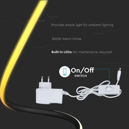 VT-7312 LED-Design-Tischleuchte - 17W - 1300 Lumen - 3000K - Schwarz