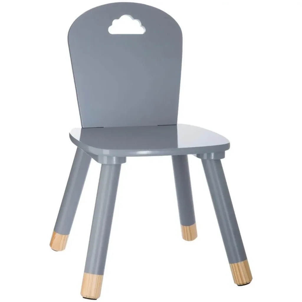NL SET - 2x Hochstuhl und Hochtisch - Grau