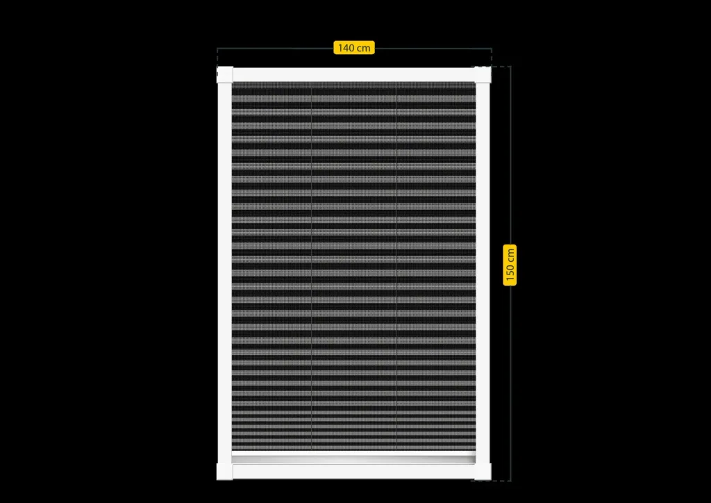 Insektenschutz-Plissee für Fenster, Farbe weiß, 140 x 150 cm