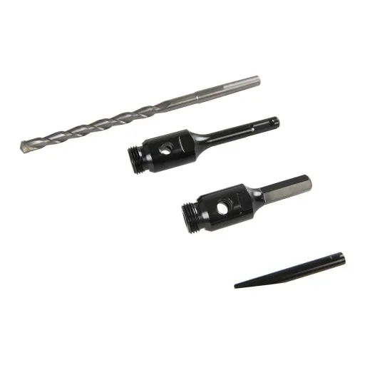 7-teiliges Diamant-Kernbohrer-Set 28, 52 und 107 mm