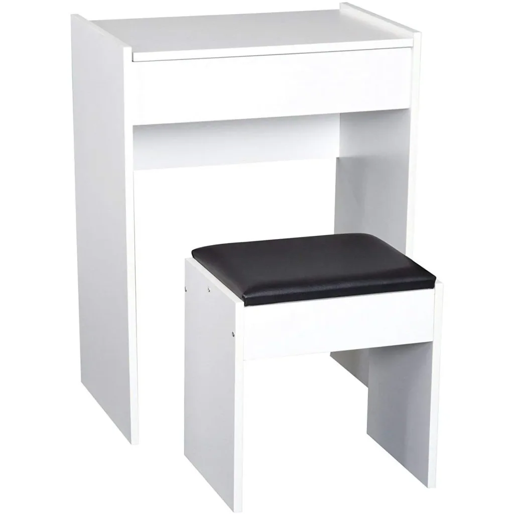 Schminktisch Kosmetiktisch mit Hocker Weiß 60 x 40 x 79cm
