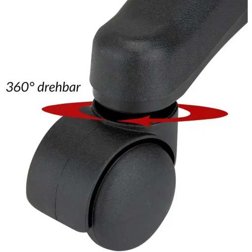 Rollhocker Arbeitshocker - | 56 x 56 x 46-61 cm | Grau - Drehbar und verstellbar