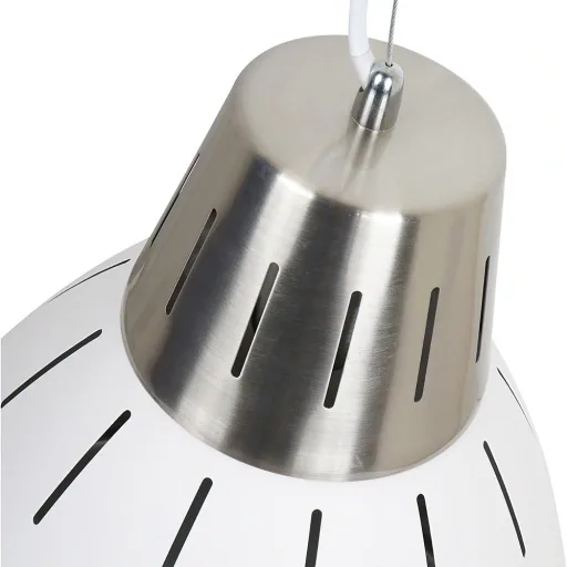 Hängeleuchte Deckenlampe Industrie Vintage E27 40 W Metall weiß ?30 x H35 cm (ohne Birne)