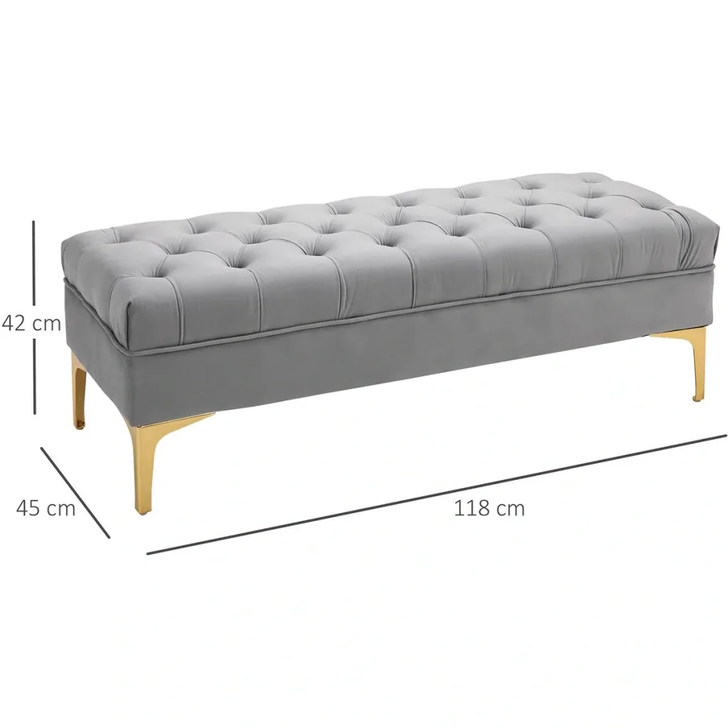 Polsterbank blau/gold