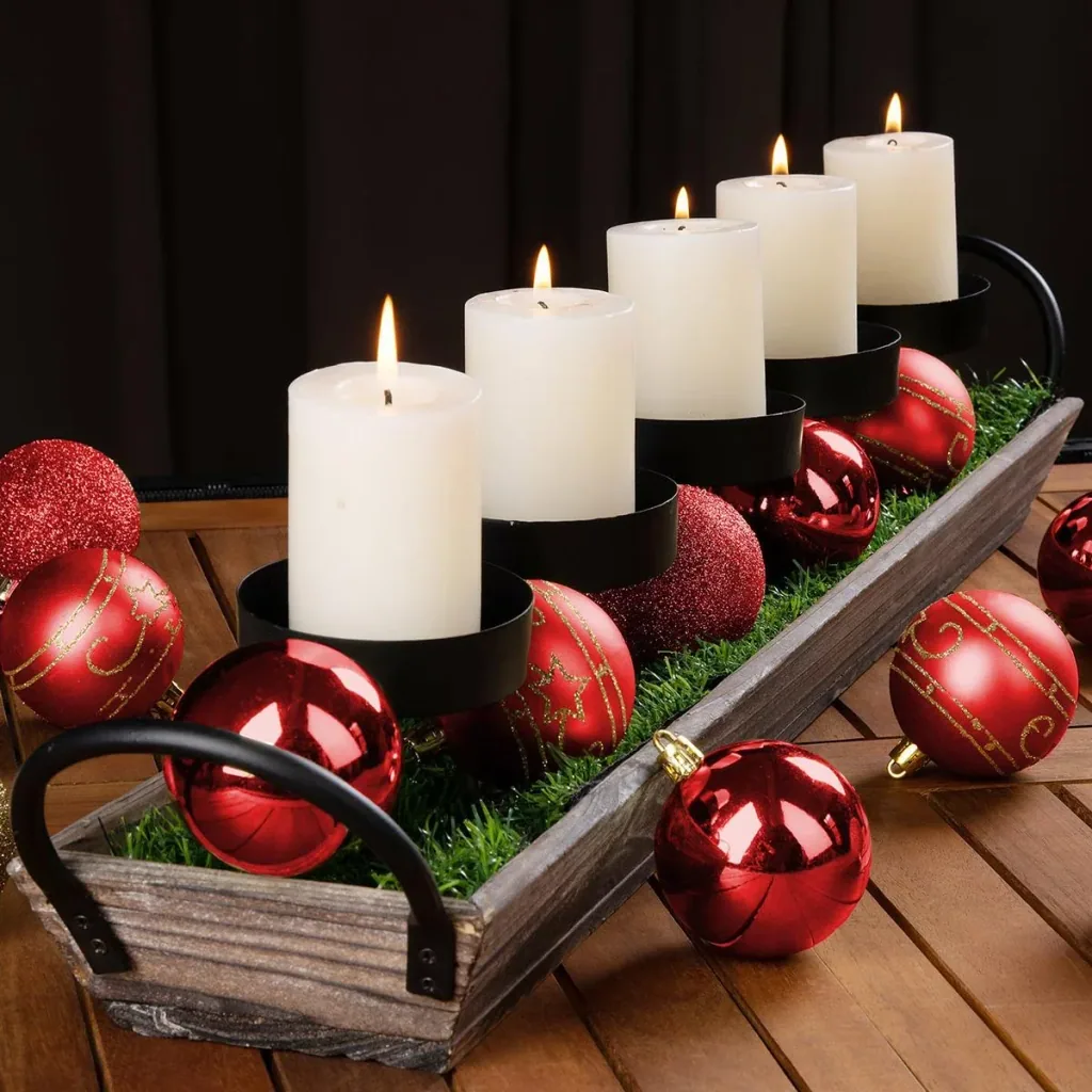 Weihnachtskugeln - Weihnachtsbaumbeleuchtung - 24er Set Rot