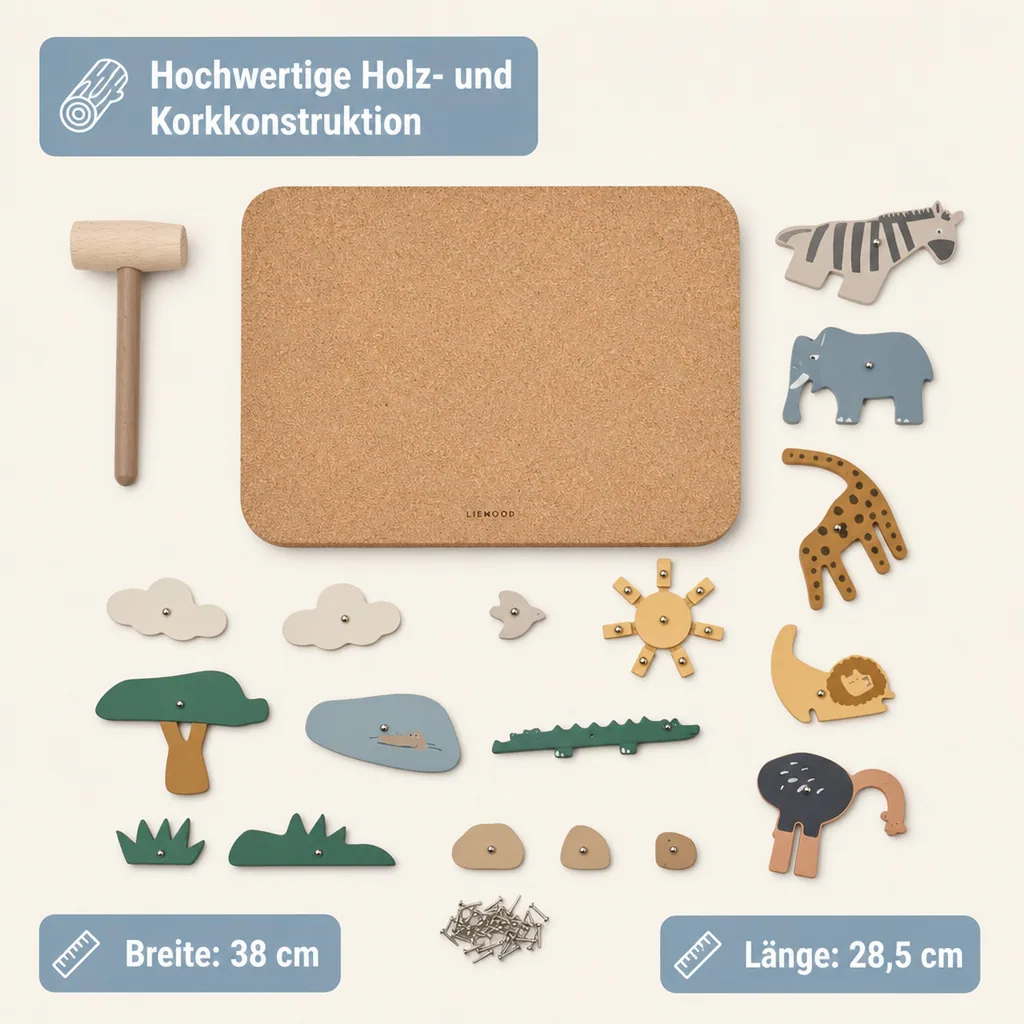 Liewood Holzspielzeug, Pinnwand – Esteban, Alle zusammen/Sandy
