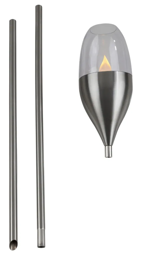 Edelstahl Solar Gartenfackel