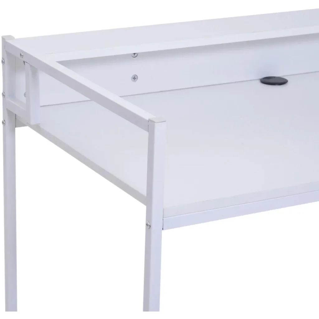 Schreibtisch PC Tisch Computertisch mit Kabeldurchlass Weiß 120 x 60 x 86,5 cm