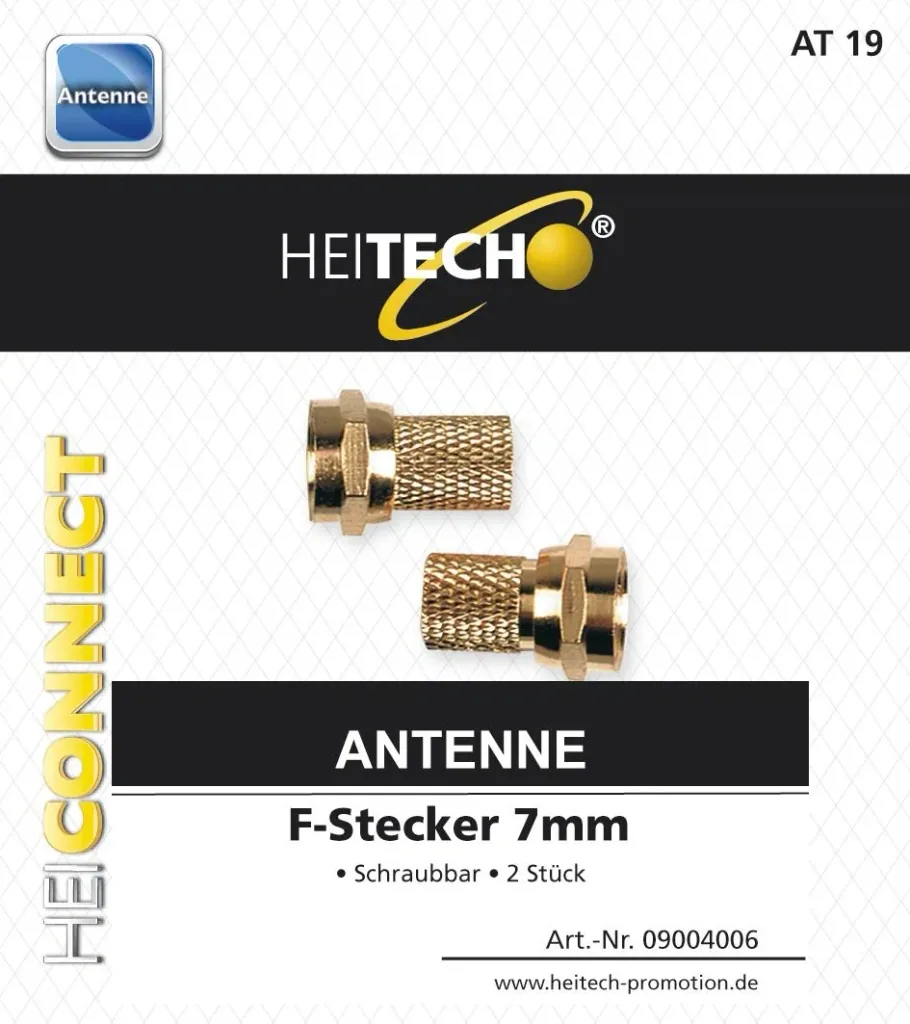 F-Stecker 7mm 2 Stück