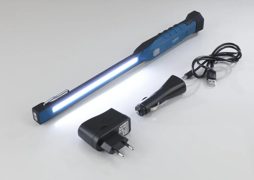 Inspektionsleuchte Super Slim, aufladbar mit COB Arbeitslicht und Taschenlampenfunktion