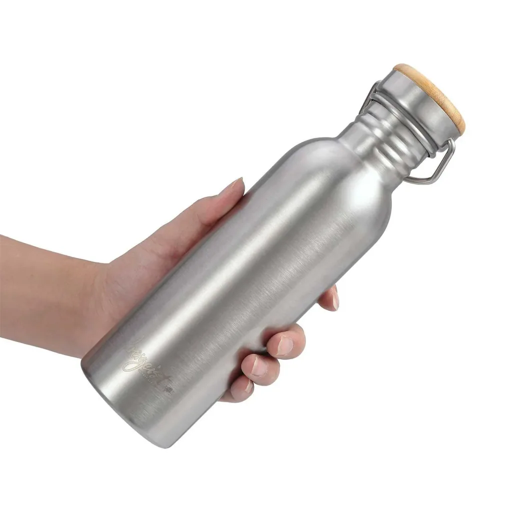 Edelstahlflasche 750ml, matt mit aquabook Flaschenbürste XL