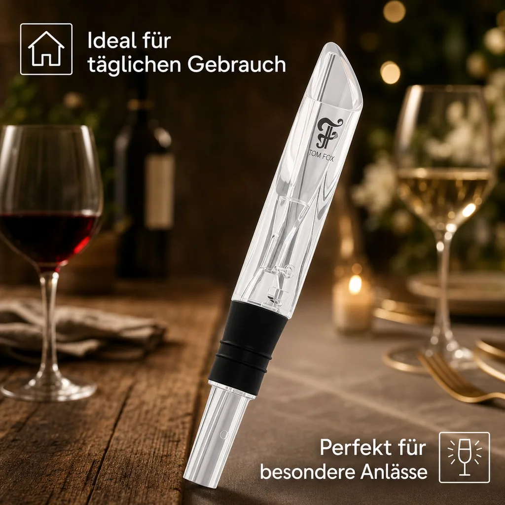 Weinausgießer - Crystal Areator, extra lang