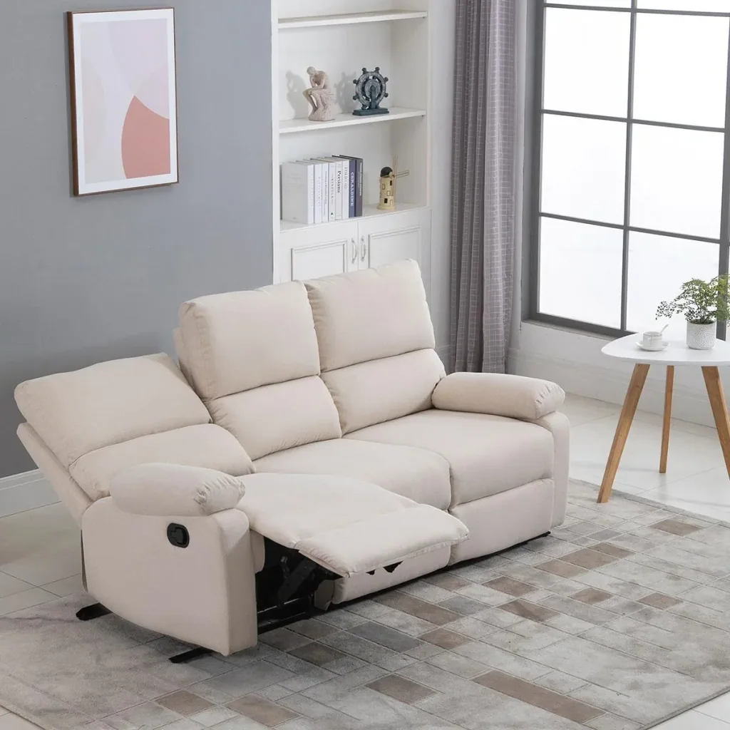 Liegesofa Relaxsessel Liegesessel TV Sessel Einzelsofa 150° neigbar Fernsehsessel Leinen 187 x 92 x 97 cm