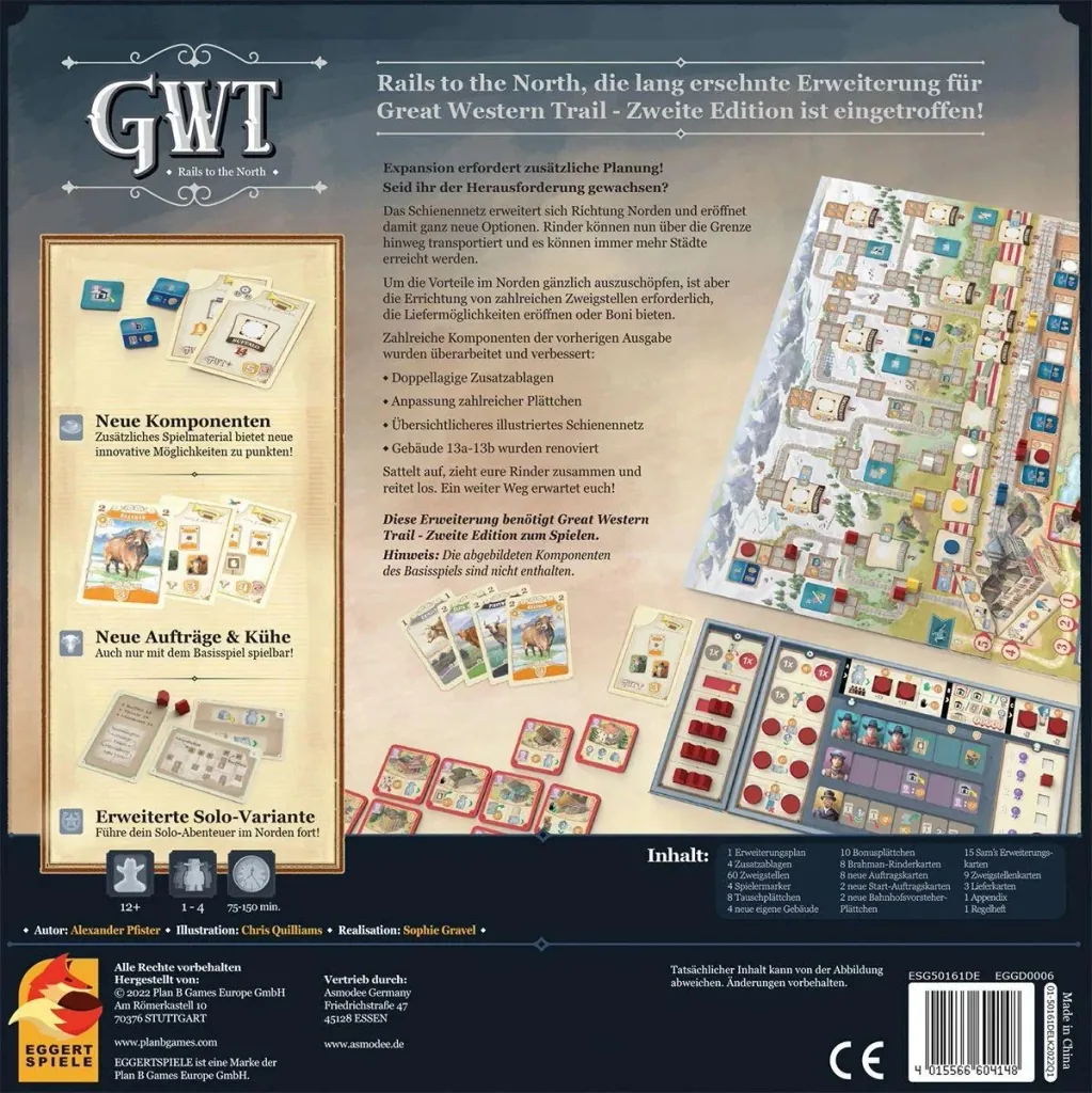 Great Western Trail - Rails to the North ( Erweiterung zur 2. Edition vom Grundspiel )