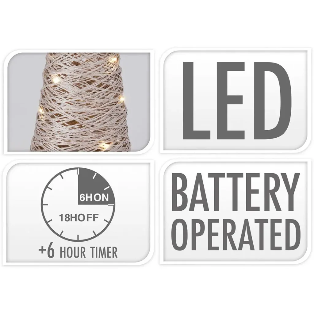 Dekorativer Lichtkegel - Pyramide 40 LED - H80cm - Gold