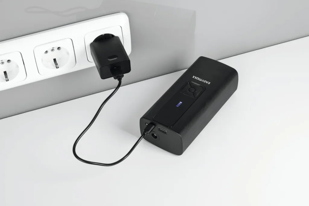 Akku-Handkompressor mit Digital-Display, 12 Volt, schwarz