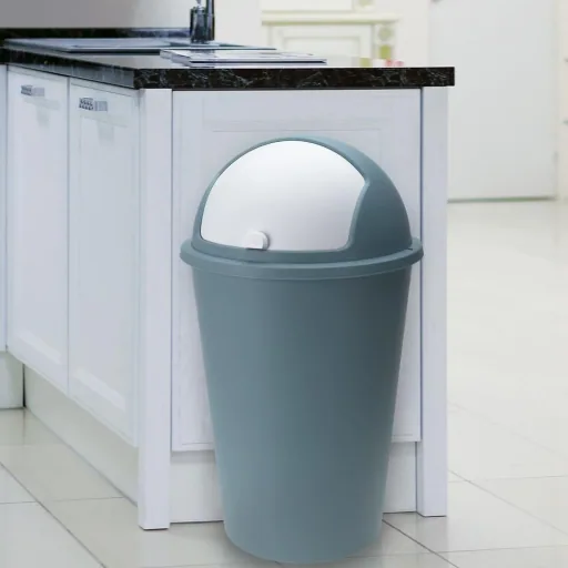 Abfallbehälter blau Kunststoff 50L