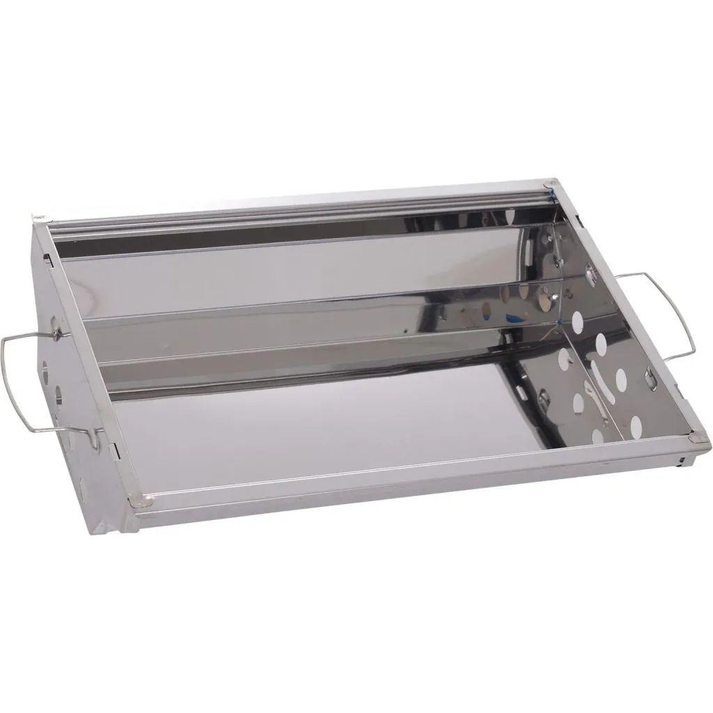 Klappgrill Gasgrill Standgrill tragbar Tischgrill Camping Garten BBQ Edelstahl Silber 58 x 34,2 x 34 cm
