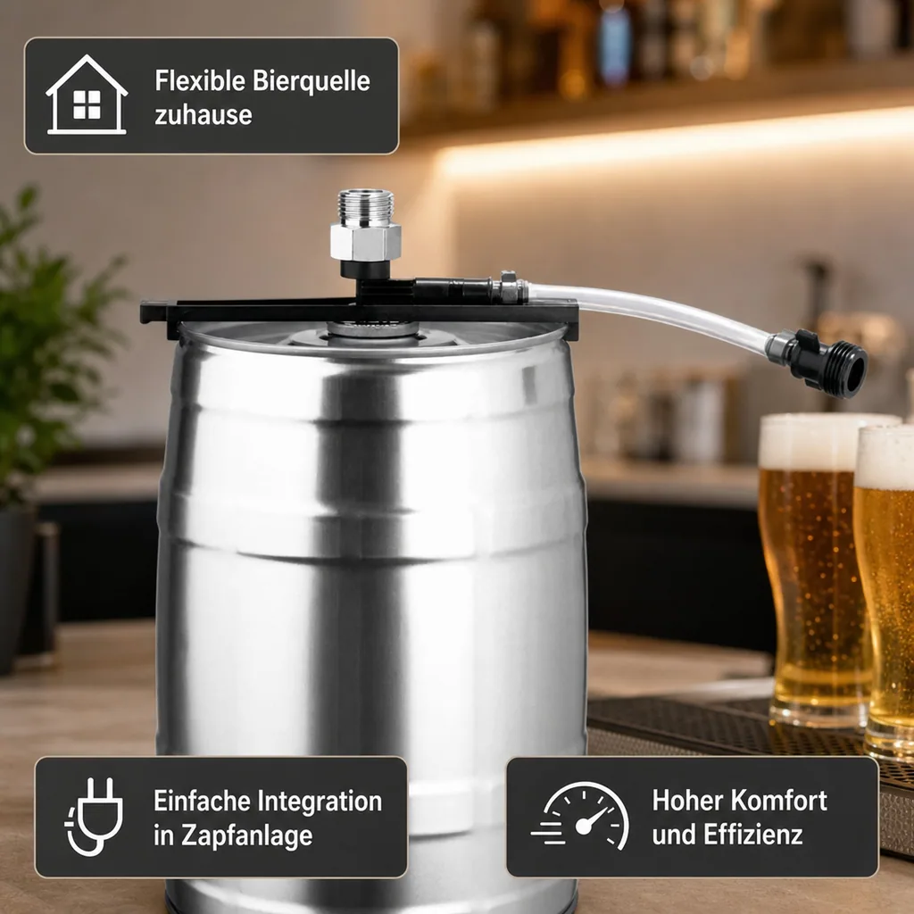 Adapter zum Anschluss von 5 Liter Dosen an normale Zapfanlagen - Flexi Tap 3/4" CO2-Anschluß