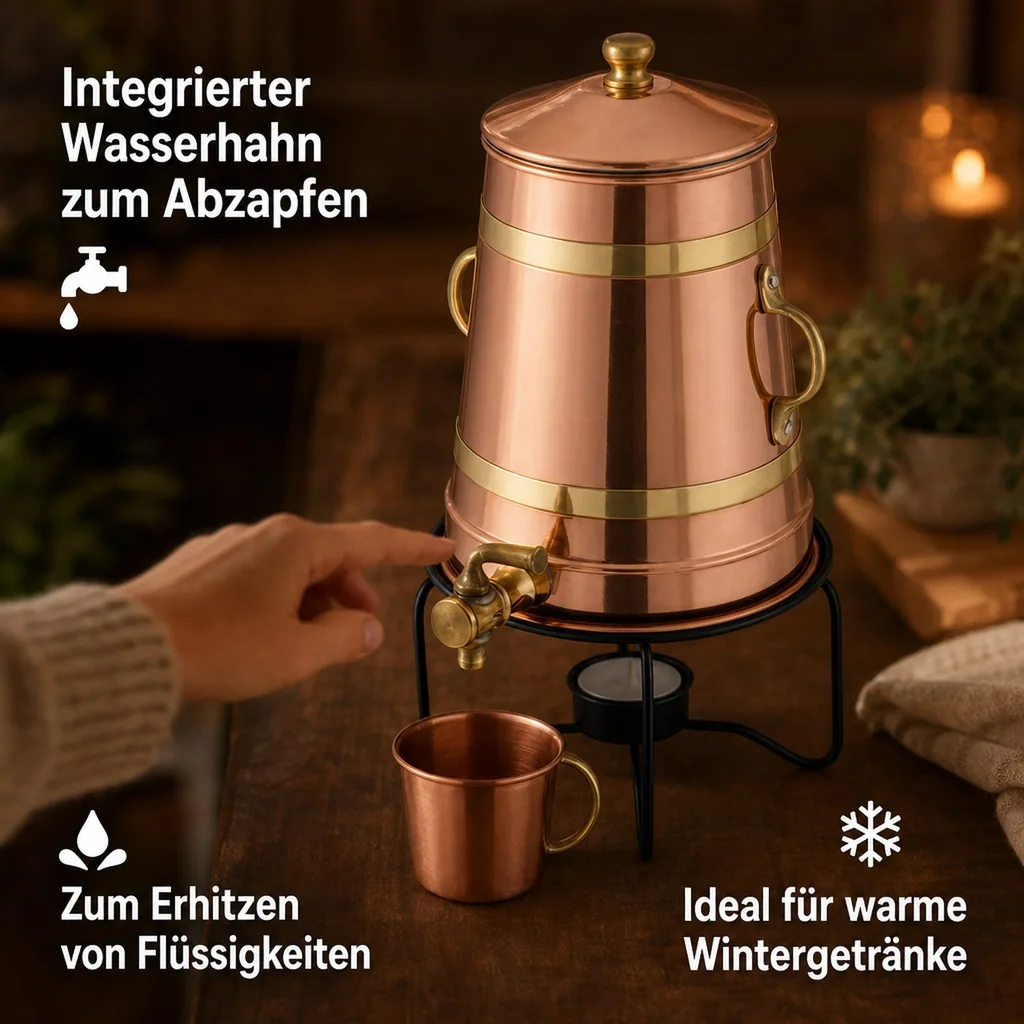 Wasserkocher, Kupfer Teekanne, Heating Kettle 1,5L