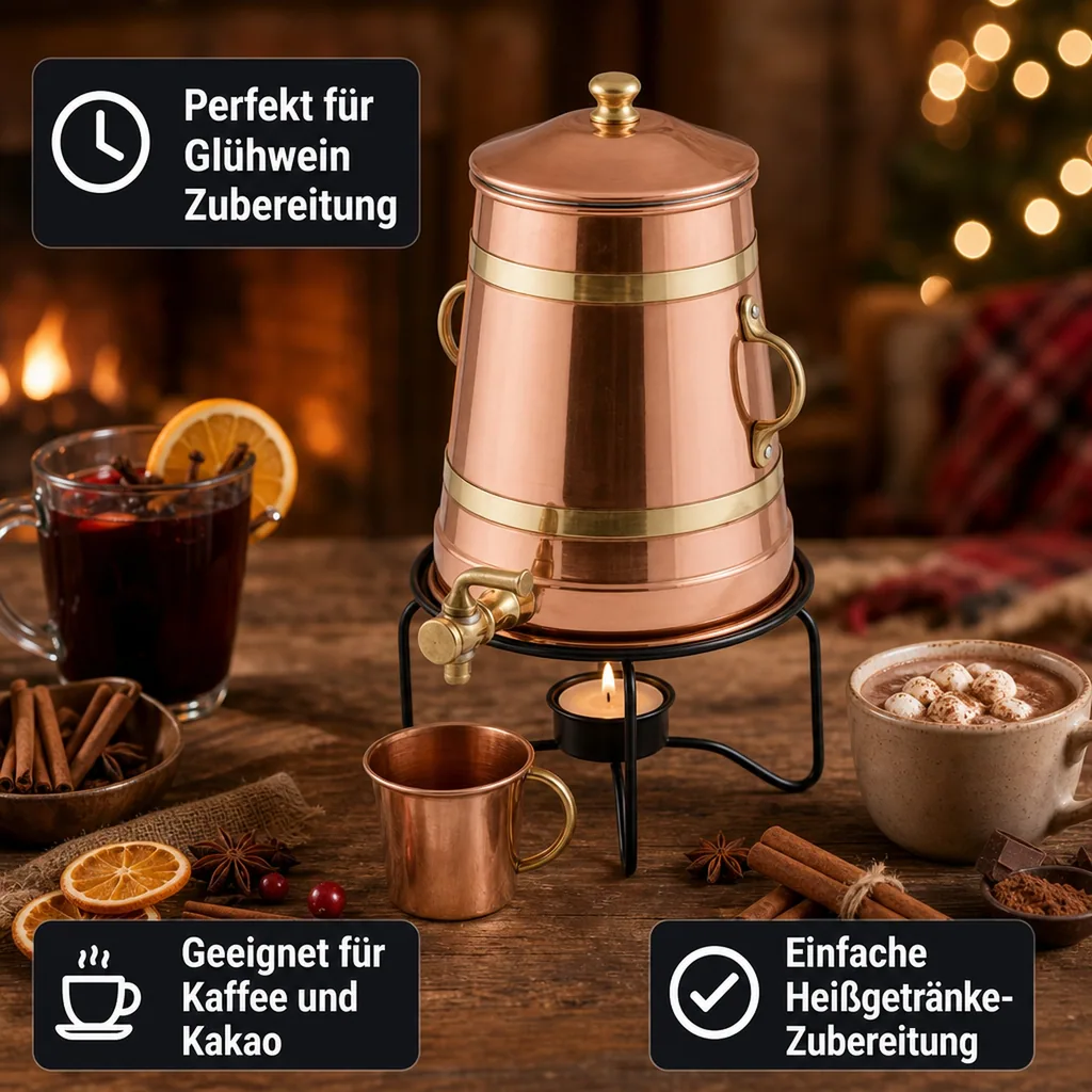 Wasserkocher, Kupfer Teekanne, Heating Kettle 1,5L