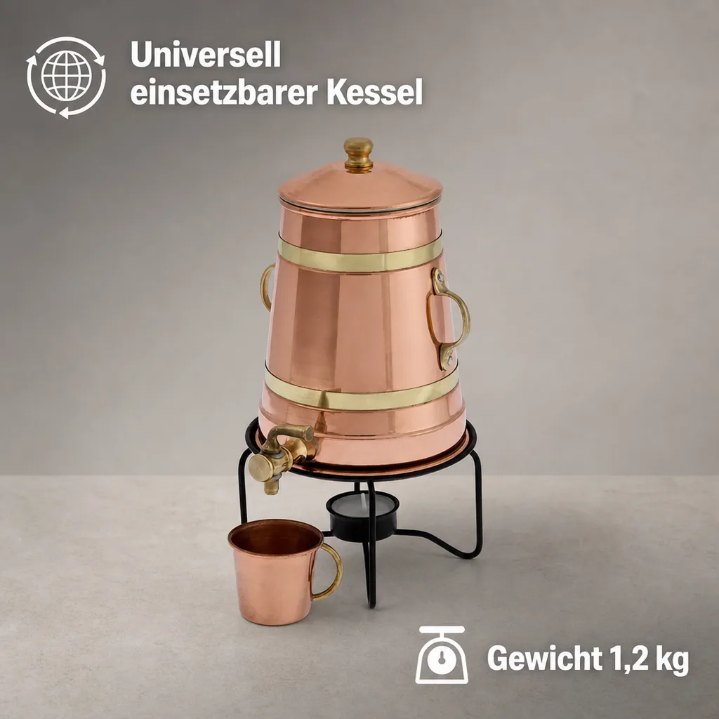 Wasserkocher, Kupfer Teekanne, Heating Kettle 1,5L