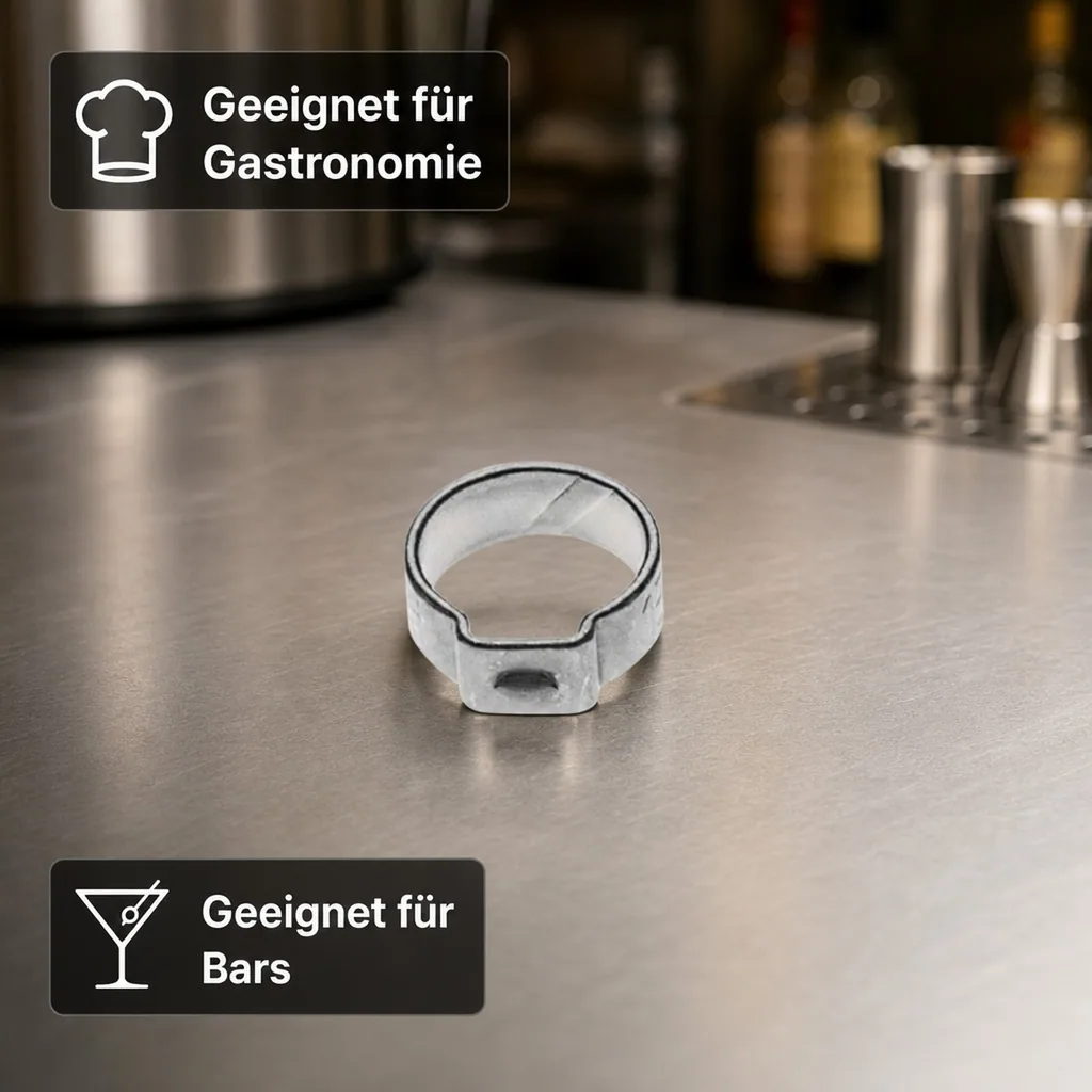 1-Ohr-Schlauchklemme für NW 7 mm, verzinkt, 100 Stück