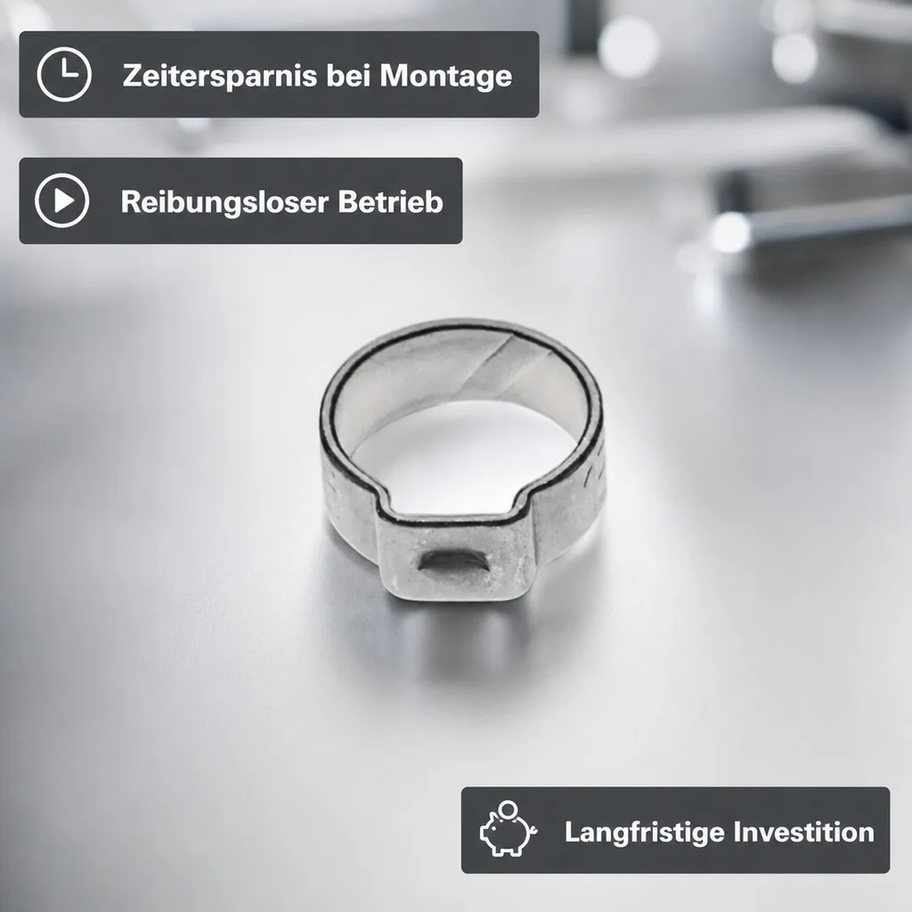 1-Ohr-Schlauchklemme für NW 7 mm, verzinkt, 100 Stück