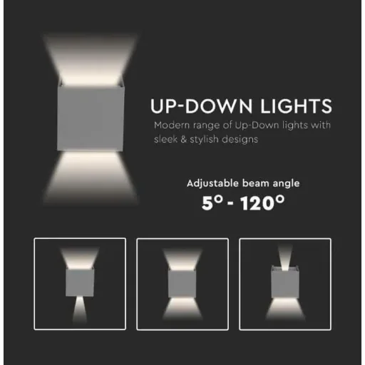 VT-759 LED-Wandleuchte - 5W - 3000K - 700 Lumen - Grau