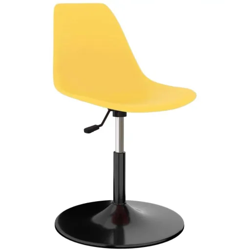 Esstischstühle drehbar 2St. PP gelb