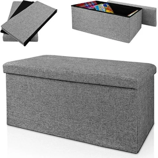 2-in-1-Hocker 80 x 38 x 40 cm Ottomane Aufbewahrungsbox