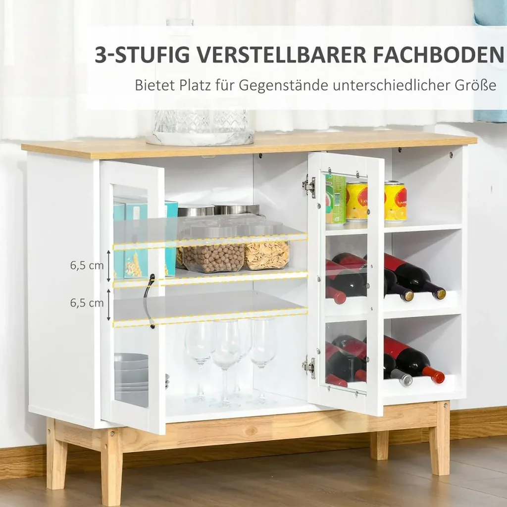 Weinschrank mit Glastür Weinregal