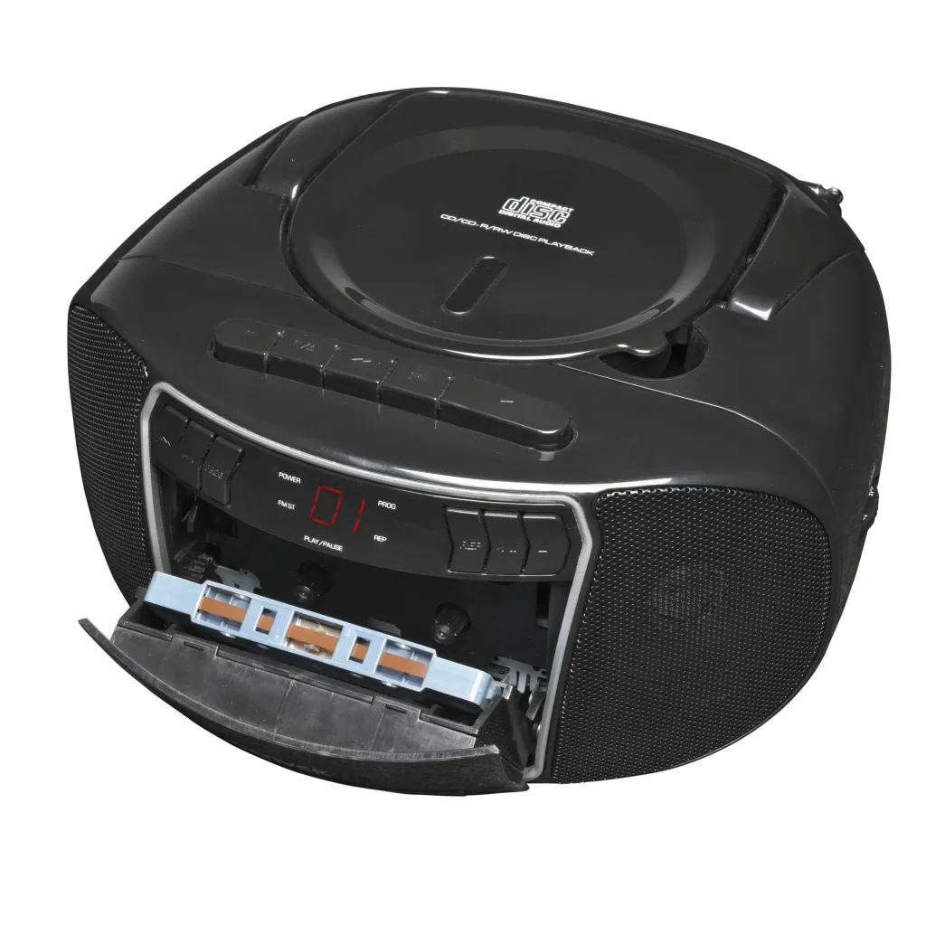 Tragbarer CD-Player mit Kassette, Radio und Aux-Eingang TCP-40
