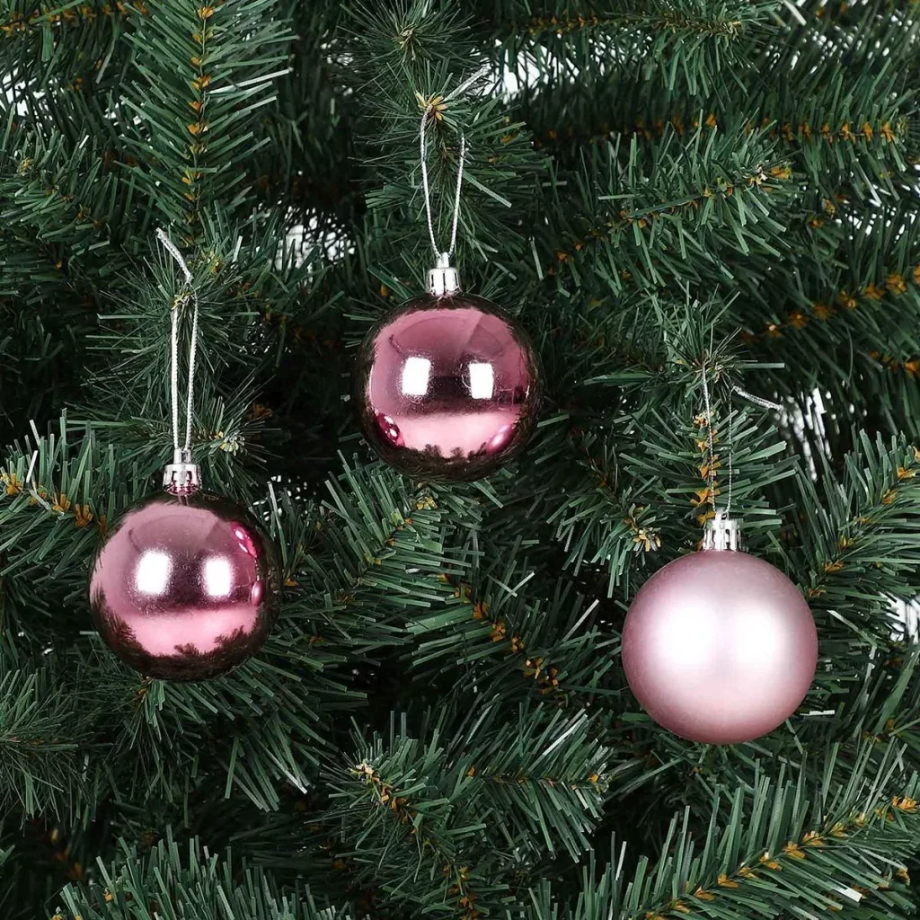 Weihnachtskugeln - Christbaumschmuck - 54 Stück Pink