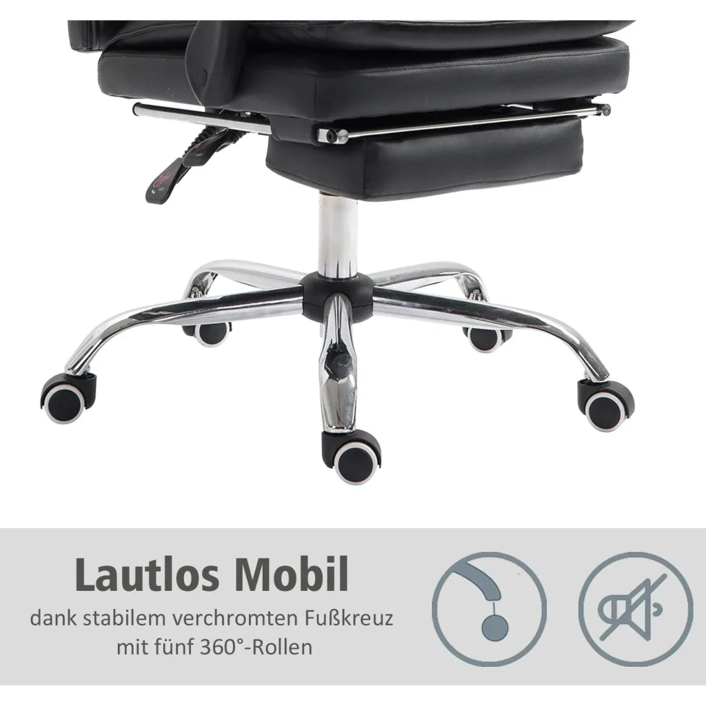 Chefsessel Bürosessel Bürostuhl Schreibtischsessel höhenverstellbar ergonomisch Schwarz 70 x 64 x (106 113) cm