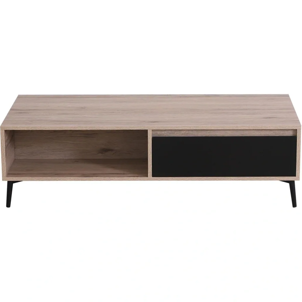 Couchtisch Beistelltisch Sofatisch Fernsehtisch Kaffeetisch 2 x Schublade 2 x Ablage Holz 120 x 56 x 35 cm