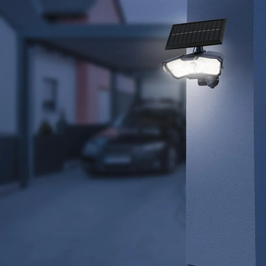LED Solarstrahler mit Bewegungsmelder, 400 Lumen