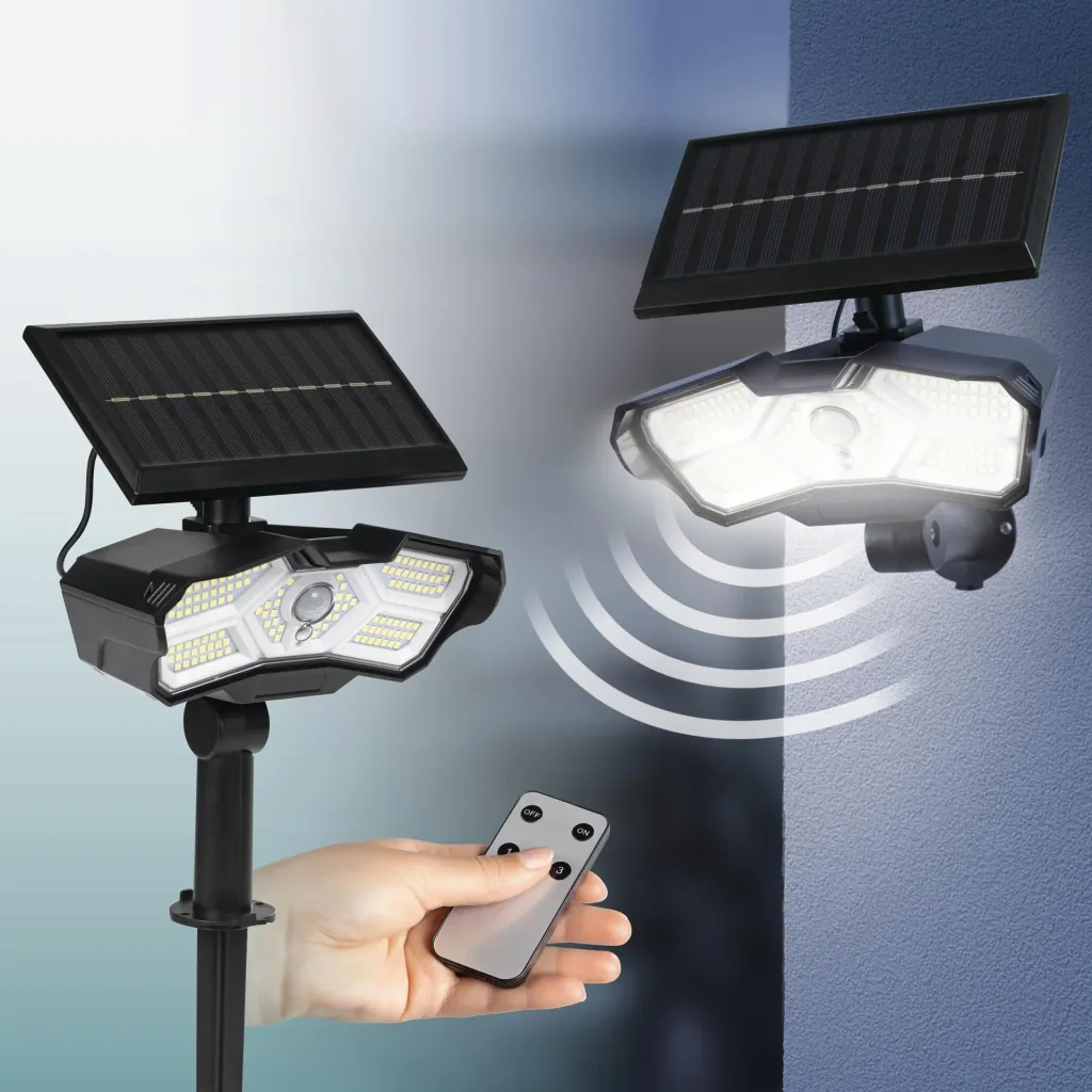 LED Solarstrahler mit Bewegungsmelder, 400 Lumen