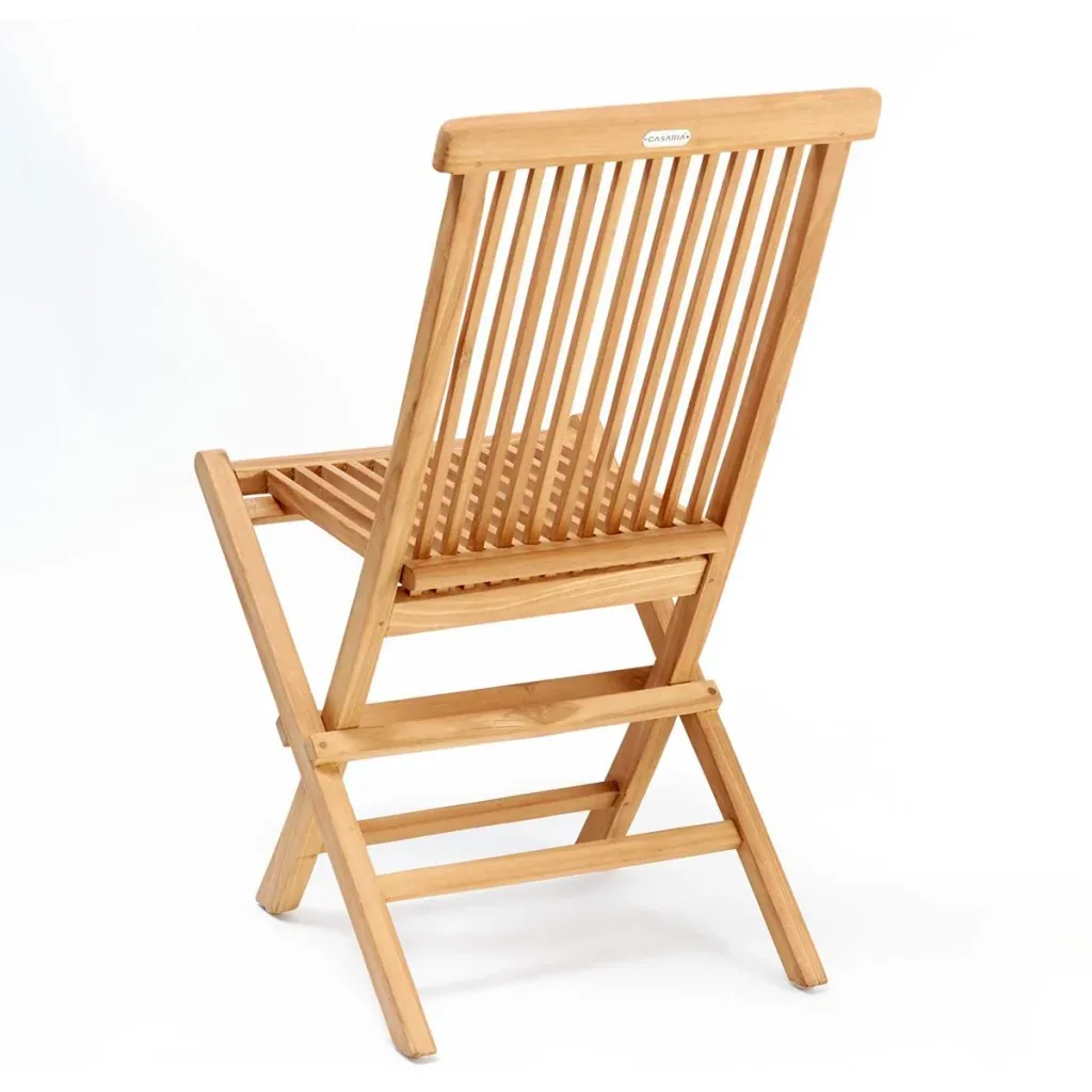 Klappbarer Gartenstuhl 2 Stück - Teak - 46,5x59x92 cm