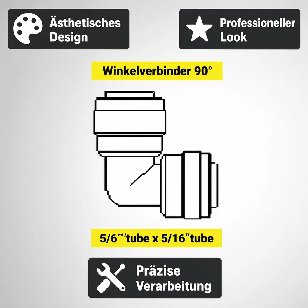 Winkelverbinder, Schlauchverbinder 90° - 5/16"tube x 5/16"tube