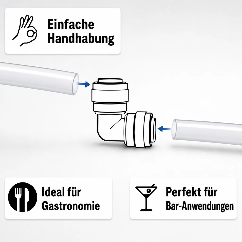 Winkelverbinder, Schlauchverbinder 90° - 5/16"tube x 5/16"tube