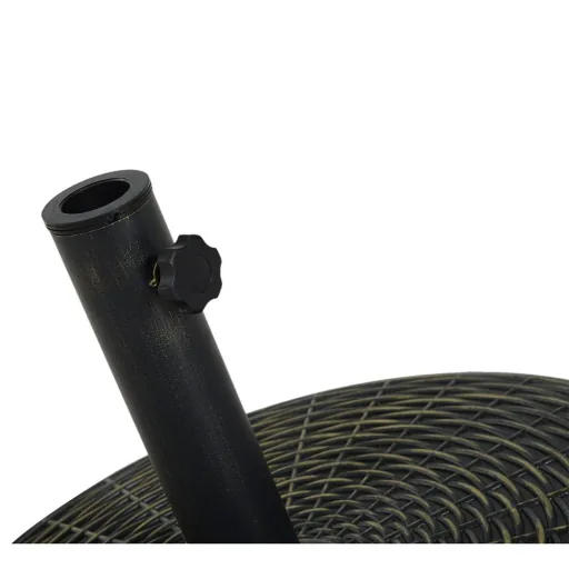 Sonnenschirmständer Schirmhalter Schirmfuß 25 kg Rattanoptik Ø35/Ø38/Ø48 mm Antik Bronze Ø53 x 30 cm