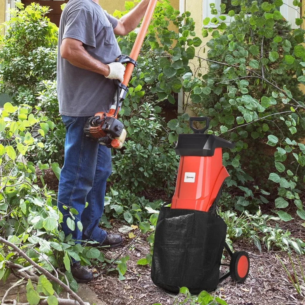 Elektro Gartenhäcksler Walzenhäcksler inkl. Gartenabfallsack starke 2500 Watt Aststärke bis 40 mm 230-240V leise robust