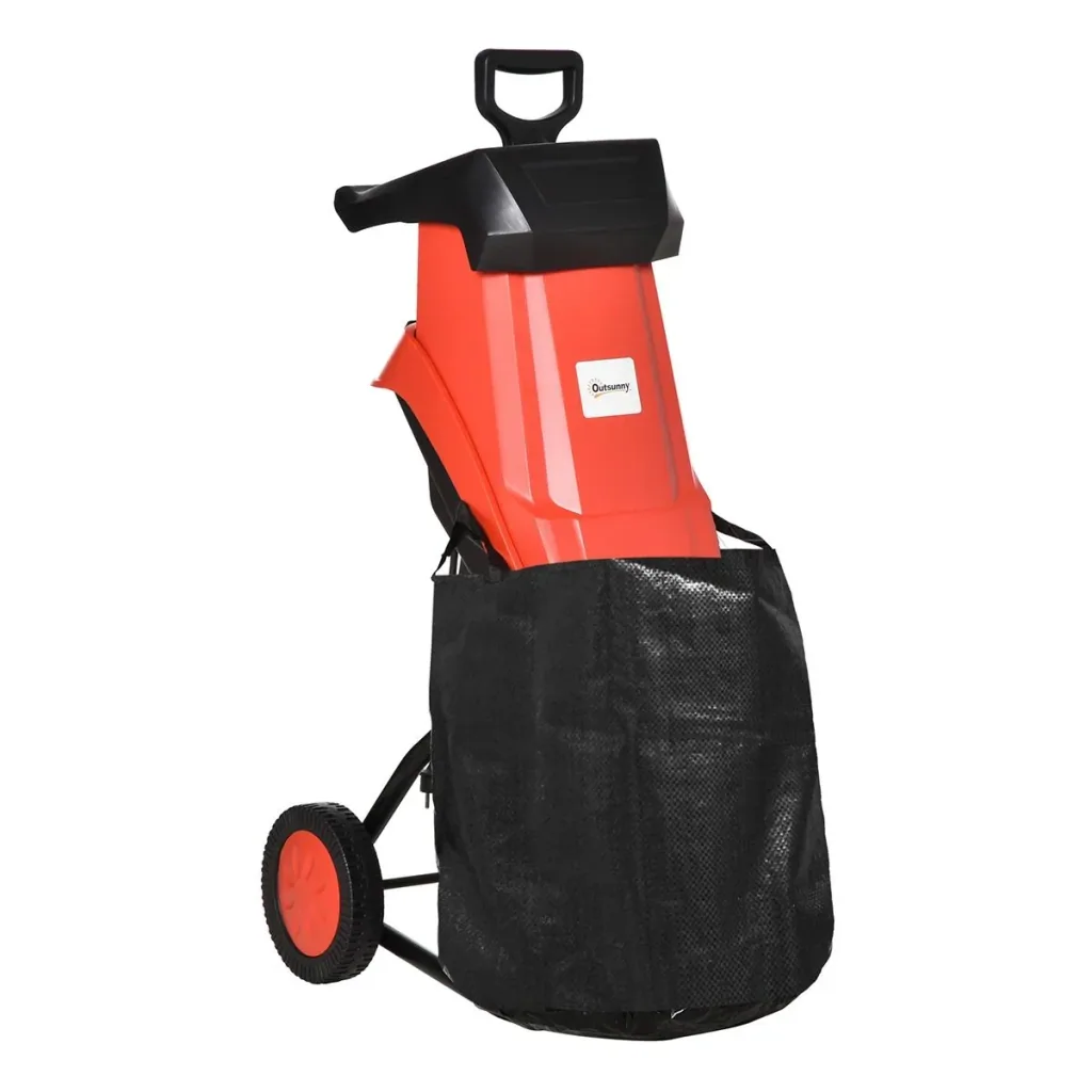 Elektro Gartenhäcksler Walzenhäcksler inkl. Gartenabfallsack starke 2500 Watt Aststärke bis 40 mm 230-240V leise robust