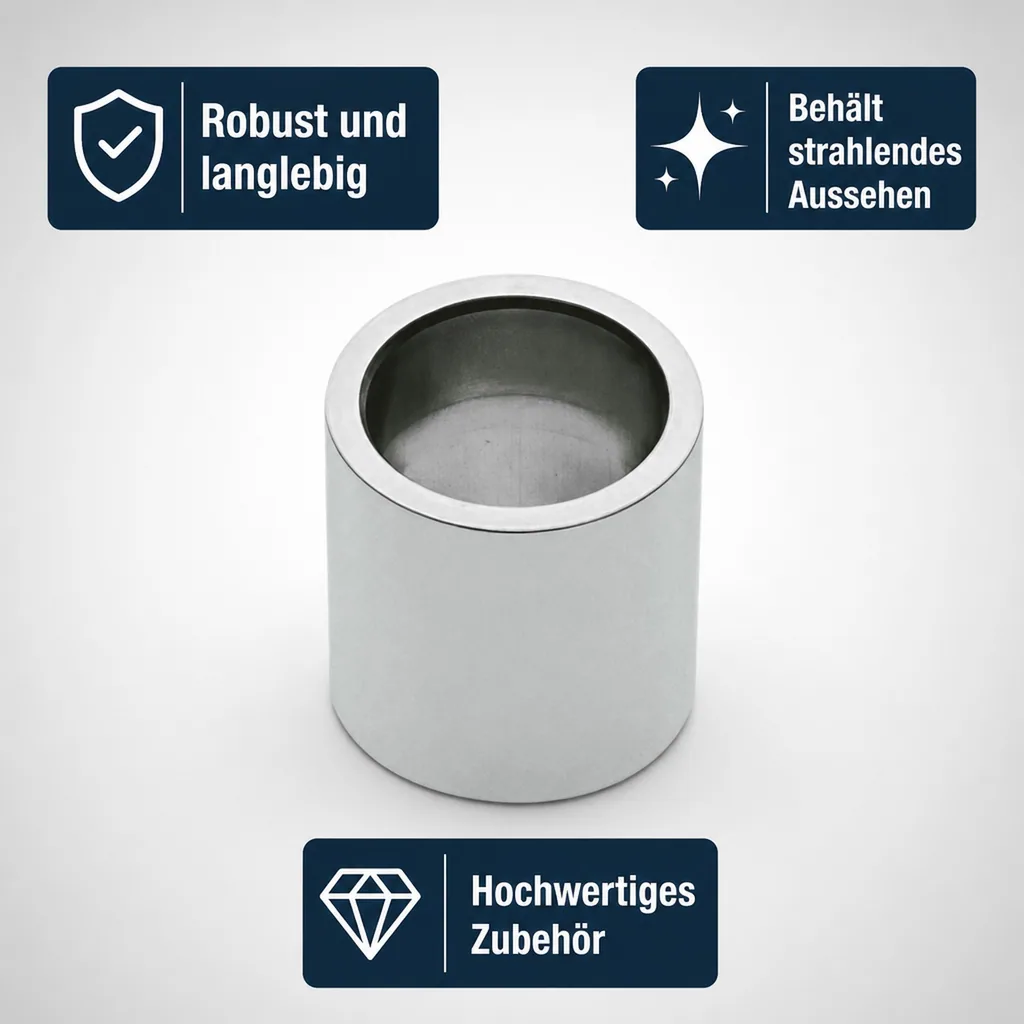 Distanzhülse, Abstandshalter, Abstandshülse - für Schankhahngewinde, 30 mm, Chrom
