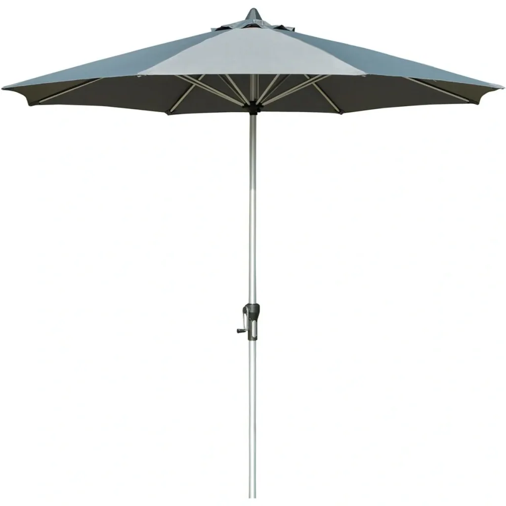 Sonnenschirm 2,7 m 8 Rippen Aluminium Polyester Dunkelgrau