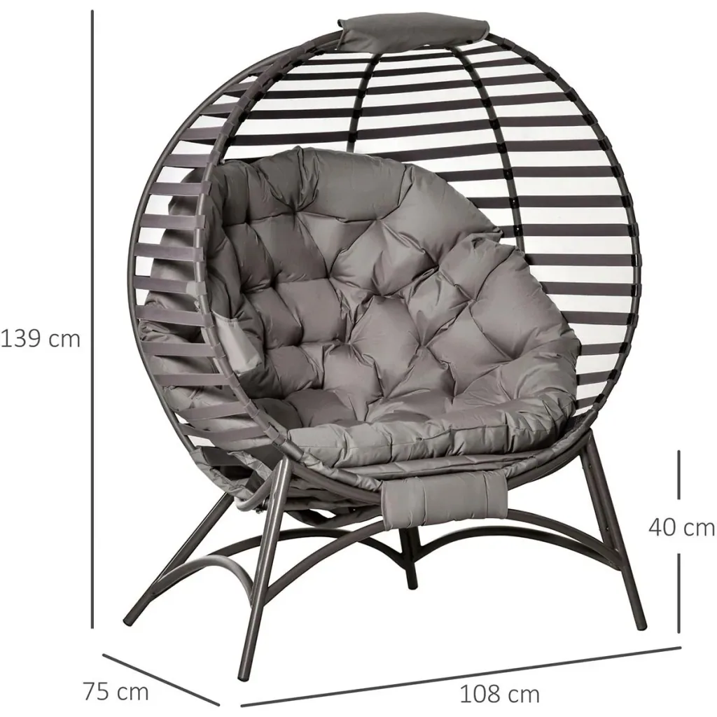 Papasansessel Gartenstuhl 2 sitzer