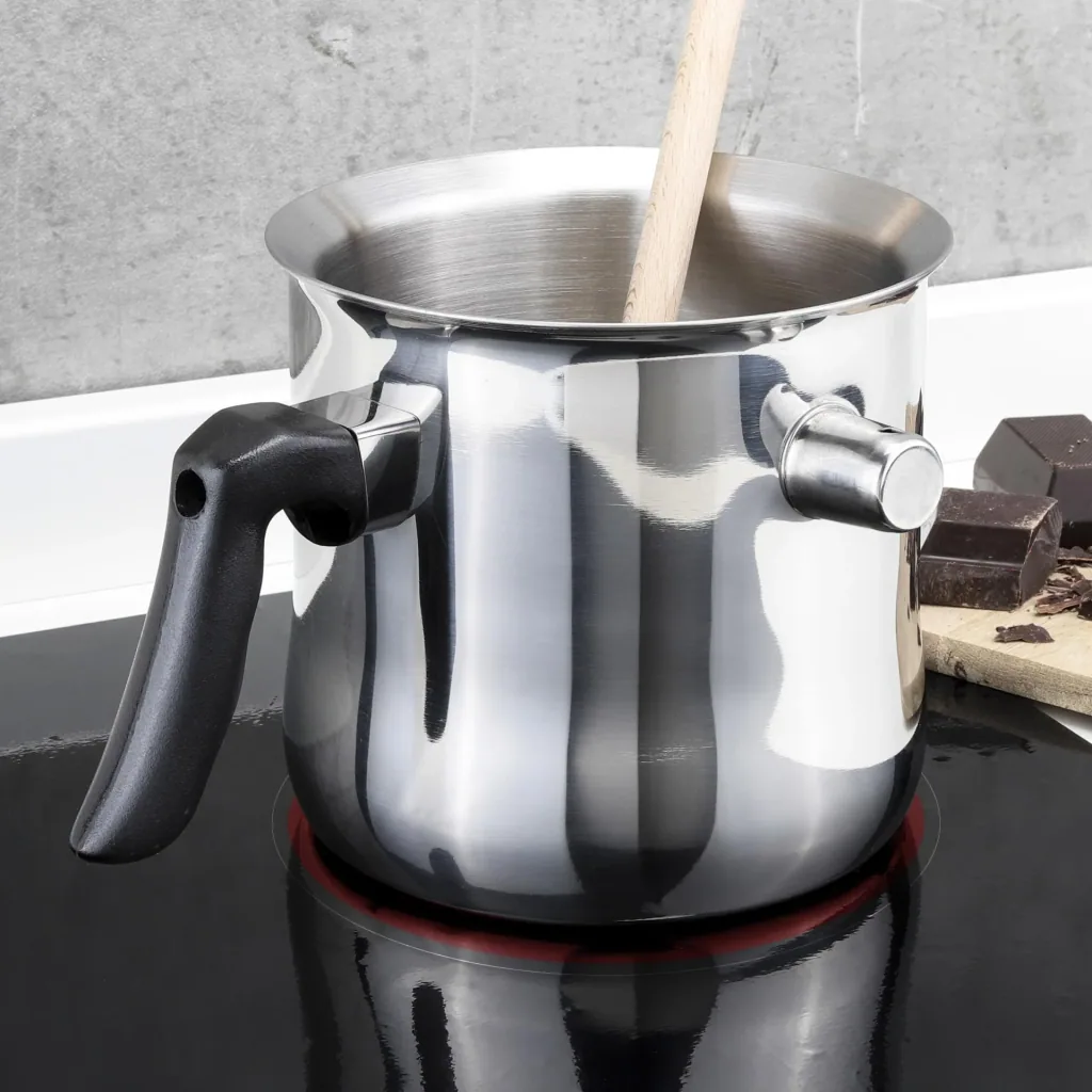 Milch- und Simmertopf 1,2 Liter, Edelstahl