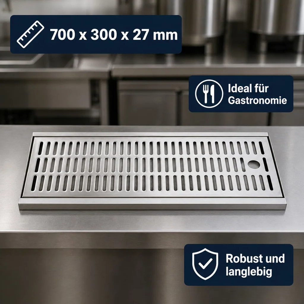 Tropfblech, Abtropfblech, Tropfschale - 700 x 300 x 27 mm